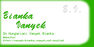 bianka vanyek business card